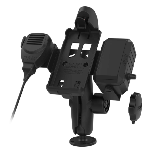 RAM Double Ball Mount for Sonim XP10 with Speaker & Hardwire Bundle (carkit) - Image 5